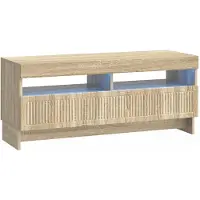 vidaXL : Meuble TV LED, 5 pièces, imitation chêne Sonoma, panneaux de particules