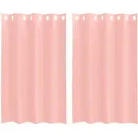 vidaXL Voile Rideaux avec oeillets 2 pcs. Rose 140x175 cm