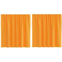 vidaXL Voile Rideaux avec passants 2 pcs. Orange 140x140 cm