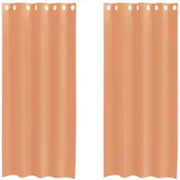 vidaXL Voile Rideaux avec oeillets 2 pcs. Terracota