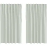 vidaXL Voile Rideaux avec passants 2 pcs. Gris clair 140x175 cm