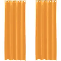 vidaXL Voile Rideaux avec oeillets 2 pcs. Orange 140x300 cm