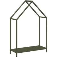 vidaXL Étagère à bois de chauffage vert olive 60x25x90 cm Acier laminé à froid