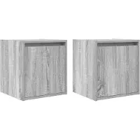 vidaXL Tables de chevet murales 2 pcs sonoma gris 38x34x40 cm
