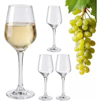 Relaxdays , ensemble de 4 verres à vin, capacité de 360 ml, adaptés au lave-vaisselle, design classique, verres à vin rouges avec pied, transparents