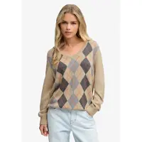 Superdry Pull-over beige / bleu-gris / gris foncé / homard