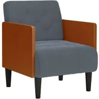 vidaXL Fauteuil avec accoudoirs gris foncé 55 cm velours