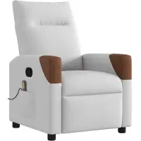 vidaXL Fauteuil de massage gris nuageux Tissu