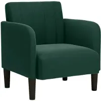 vidaXL Fauteuil avec accoudoirs vert foncé 54 cm velours