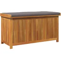 vidaXL Coffre à coussins d'extérieur 113x50x60,5 cm bois massif acacia