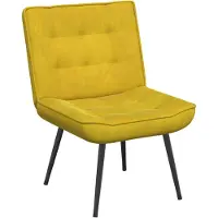 vidaXL Fauteuil relax jaune 64x74x84 cm velours