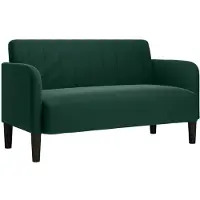 vidaXL Canapé causeuse vert foncé 109 cm velours