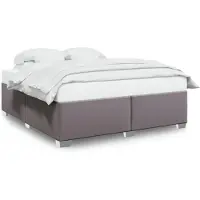 vidaXL Cadre de lit Gris 200x200 cm Similicuir