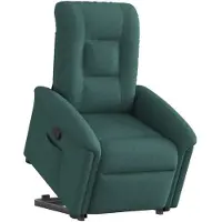 vidaXL Fauteuil relax avec releveur Vert foncé Tissu