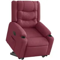 vidaXL Fauteuil relax avec releveur électrique Tissu rouge vin