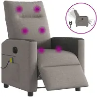 vidaXL 3324050, Textile, Gris brun clair, Noir, Mousse, 110 kg, 690 mm, 860 mm