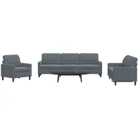 vidaXL Ensemble de canapés 4 pièces avec coussins gris foncé velours