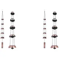 Melitt 2X Temple Wind Bell - Memorial Bell Wind Chime pour Unique Gift, Feng Shui Wind Chime pour Outdoor Decoration en Yard