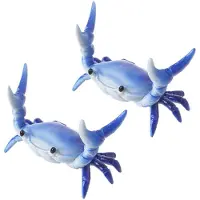 Melitt 2X Nouveau Créatif Mignon Crabe Porte-Stylo Haltérophilie Crabes Porte-Stylo Support de Rangement Cadeau Papeterie Bleu
