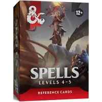 Wizards of the Coast Fiches de référence du jeu de rôle Donjons & Dragons : sorts (niveaux 4 à 5) *Version anglaise* (Anglais)
