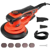 Vevor Ponceuse Excentrique 152 mm 400 W Ponceuse Orbitale sans Balais CA pour Ponçage de Bois
