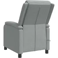 vidaXL Fauteuil de relaxation de massage, couleur gris clair, revêtement en tissu, marque