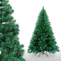 Jayseuw Arbre de Noël Support pour arbre de Noël Sélection flocage vert 150cm