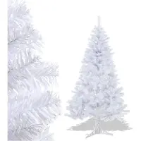 Jayseuw 120cm Arbre de Noël artificiel Sapin de Noël avec 220 pointes Support d'aiguilles en PVC & système de pliage Arbre de Noël blanc