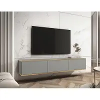 AX Living Sideboard TV Orkis 175 cm Moderne et fonctionnel, Gris