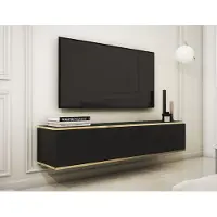 AX Living Buffet TV Orkis 135 cm Moderne et fonctionnel, noir