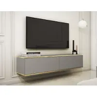 AX Living Buffet TV Orkis 135 cm Moderne et fonctionnel, Gris