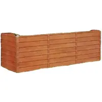 OEM Bordure de jardin surélevée, en acier corten, dimensions : 240 cm x 80 cm x 77 cm, avec revêtement anticorrosion, adaptée à une utilisation en extérieur, conçue pour les légumes et les fleurs
