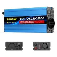 OEM Convertisseur de puissance, conversion DC-AC, fonctionnement silencieux du ventilateur, 12V 3000W 220V 50Hz (norme européenne)