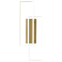 Gea Luce Applique Led Dyana A 40W 1662Lm 3000K En Aluminium Doré Brossé, Variable Avec Coupure De Phase, Lumière Directe - Gealuce