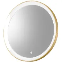 Gea Luce Krizia A/P - Applique Led 25W Dimmable Avec Miroir, Touch Cct 3000K-4000K, Anti-Buée, Finition Or Brossé - Gealuce