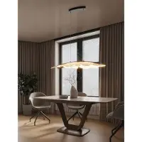 Lyora Lampe pendante de conception Amado Antthracite avec moka 104 cm