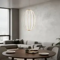 Lyora Lampe suspendue Brea beige Ø 40cm