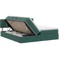 vidaXL Lit de rangement avec tête de lit, 2 pièces, vert foncé
