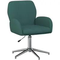 vidaXL , fauteuil de bureau pivotant, 54 x 58 x 90 cm, vert foncé, revêtement en tissu