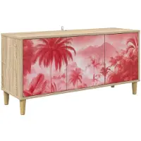 Syfax Meuble TV AACHEN, 102 x 33 x 50 cm, panneaux de particules imitation bois Sonoma