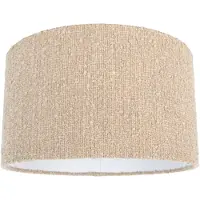 QAZQA Abat-jour en tissu bouclé beige 35/35/20