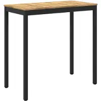 Syfax Table de jardin, blanche et noire, dimensions : 108,5 x 55 x 105 cm