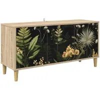 vidaXL Meuble TV RHENEN, 102 x 33 x 50 cm, panneaux de particules imitation bois Sonoma