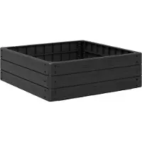 vidaXL Jardinière surélevée noire, 75,5 x 75,5 x 25 cm, en polypropylène