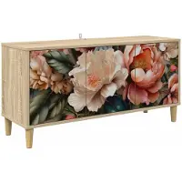 vidaXL Meuble TV BORNE, 102 x 33 x 50 cm, panneaux de particules imitation bois Sonoma