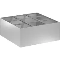 vidaXL Bac à plantes de jardin argenté 100 x 100 x 50 cm Acier galvanisé