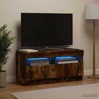 Prolenta Maison Exclusive - Meuble TV en bois stratifié imitation chêne fumé