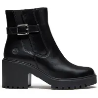 Timberland pour femme. TB0A2GGNW021 Bottines en cuir Chelsea Stone Heights noir (38.5 W), 8 à 10 cm, Fermeture éclair, Casuel