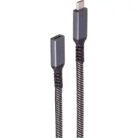 Shiverpeaks -BASIC-S--USB-C Câble d'extension, 3.2, PD, textile, 0,5m (BS14-74003)
