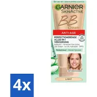 Garnier - SkinActive - BB Cream Light - Anti-âge - Crème de jour teintée - 50 ml - Pack avantage - 4 pièces